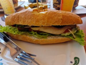  at Lin's Cafe in Savannakhet