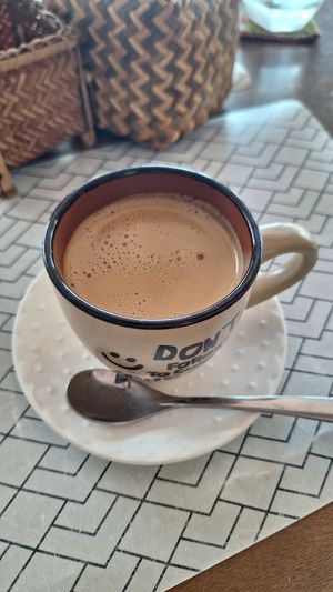 Coconut coffee at Lin's Cafe in Savannakhet