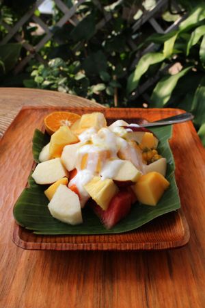 Fruit salad at Lin's Cafe in Savannakhet