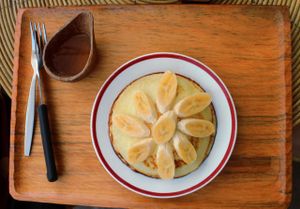 Banana pancake at Lin's Cafe in Savannakhet
