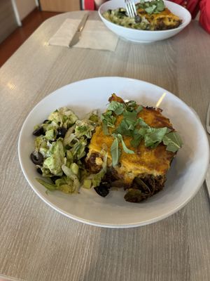 Lasagna with side salad (lunch menu)  at Veggie Garden in Prague
