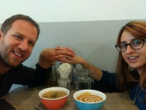 wonderful soups at Veggie Garden in Prague