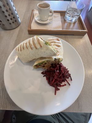 Seitan Wrap  at Veggie Garden in Prague