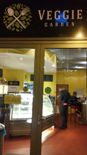 Look from the outside at Veggie Garden in Prague