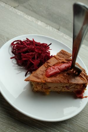 Pizzaquiche at Veggie Garden in Prague