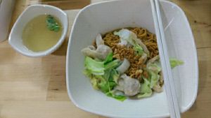 Wan tan mee at Jadeite Vegetarian in Central Singapore