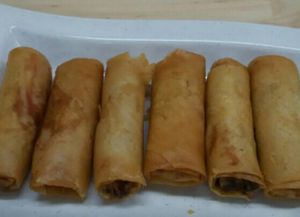 spring rolls at Jadeite Vegetarian in Central Singapore