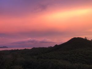 The sunset view from the tables at Rice Paddy in Koh Yao Noi