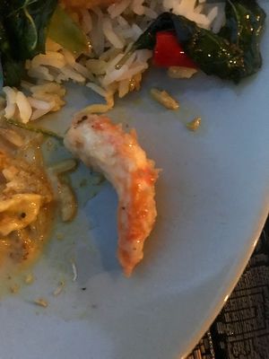 Vegan shrimp made at location from tapioca starch. Delicious. at Rice Paddy in Koh Yao Noi