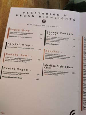 Menu at Chaba Cafe and Gallery in Koh Yao Noi