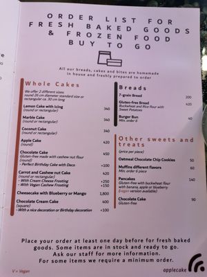 Menu at Chaba Cafe and Gallery in Koh Yao Noi