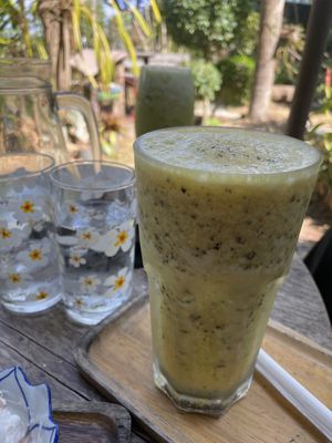 Passion fruit shake  at Chaba Cafe and Gallery in Koh Yao Noi