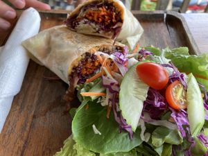 Vegan wrap  at Chaba Cafe and Gallery in Koh Yao Noi