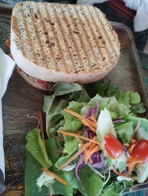 Vegan panini at Chaba Cafe and Gallery in Koh Yao Noi