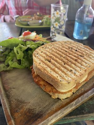 Tofu, caramelised onion sandwich   at Chaba Cafe and Gallery in Koh Yao Noi