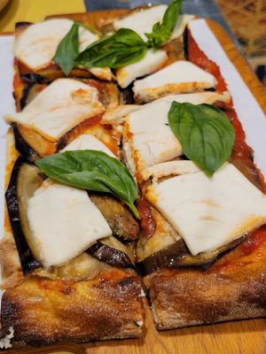 Eggplant vegan cheese at Pizza Pala Romana in Bangkok