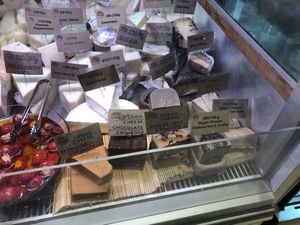 Vegan cheese on sale for 290 baht/100g at Pizza Pala Romana in Bangkok