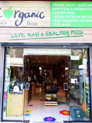 Entrence at Biorganic in Ibiza