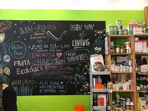 inside at Biorganic in Ibiza