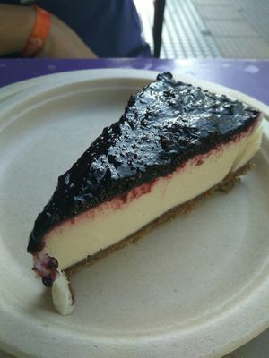 Unbelievable cheesecake 🔝 at Biorganic in Ibiza