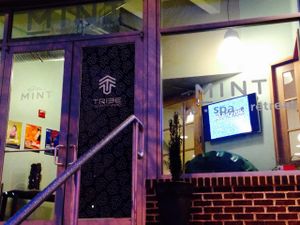 Use the doors to Mint at Puree Juice Bar in Washington