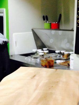 Ingredient storage at Puree Juice Bar in Washington