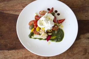 Strawberry Panzanella Salad at The Dandylion Bondi in Bondi