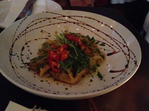 The tempeh dumplings for starters at The Dandylion Bondi in Bondi