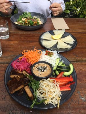 DIY spring rolls  at Urban Projuice in Albert Park