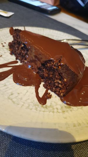 Vegan chocolate cake!!!delicious at Quinoa in Florence