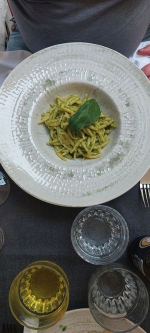 Pasta pesto (I think this was with cheese) at Quinoa in Florence
