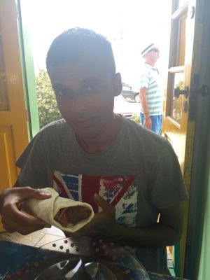 Yummy Falafel! Ask for baba ganoush to spread inside! at Istanbul in Paraty