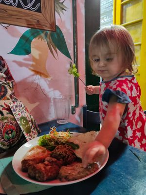 She likes it too at Istanbul in Paraty