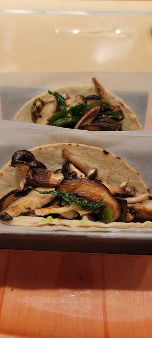 Mushrooms tacos (hongos on menu) at China Poblano in Las Vegas