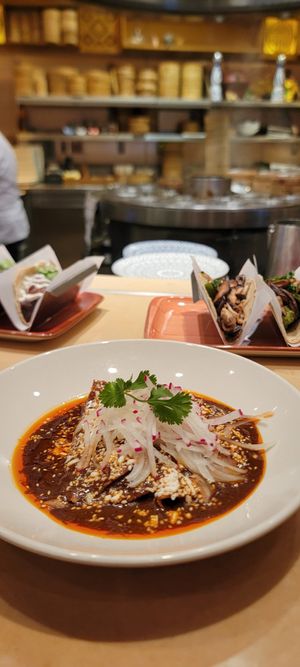 My friends soup..not vegan at China Poblano in Las Vegas