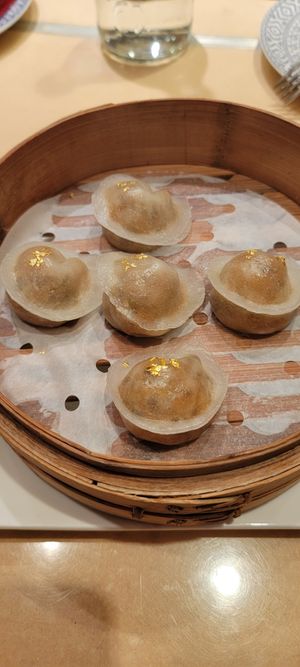 Golden pearls veggie dumplings at China Poblano in Las Vegas