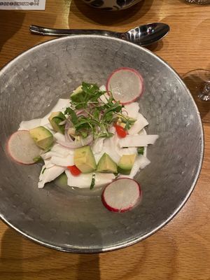 Coconut ceviche (Vegas as is and worth the order!)  at China Poblano in Las Vegas