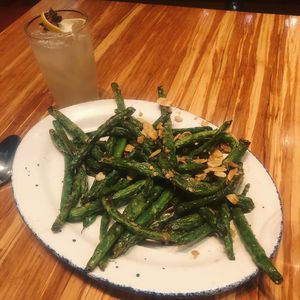 Wok roasted green beans. Way tastier than the way it looks.  at China Poblano in Las Vegas