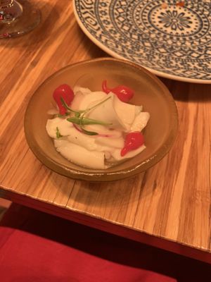 Coconut ceviche  at China Poblano in Las Vegas