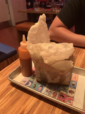 Rice chicharrones at China Poblano in Las Vegas