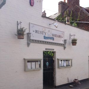Outside  at Rusty Shears in Whitby