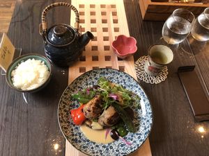 Miso Sauce Vegan Dish at Sekai Cafe - Asakusa in Tokyo