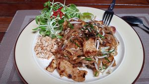 Pad thai at Veggie Homemade Aurra Ammie in Pak Chong