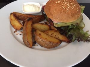 Black Bean Burger at Jakobs in Bielefeld