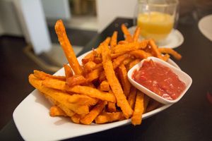 sweet potato fries (with salsa) at Jakobs in Bielefeld
