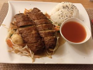 duck!! so so delicious!!! at Veggie Delicious in Bielefeld