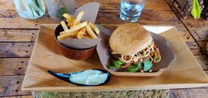 Burger of the day! at Amaluna Restaurant & Lab in Punta Cana