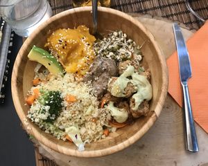 Vegan bowl with so much flavour ❤️ at Amaluna Restaurant & Lab in Punta Cana