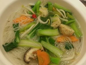 (mock) fish ball bee hoon soup at ComBi Cafe in East Singapore