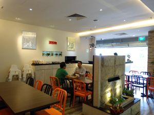 cafe interior at ComBi Cafe in East Singapore